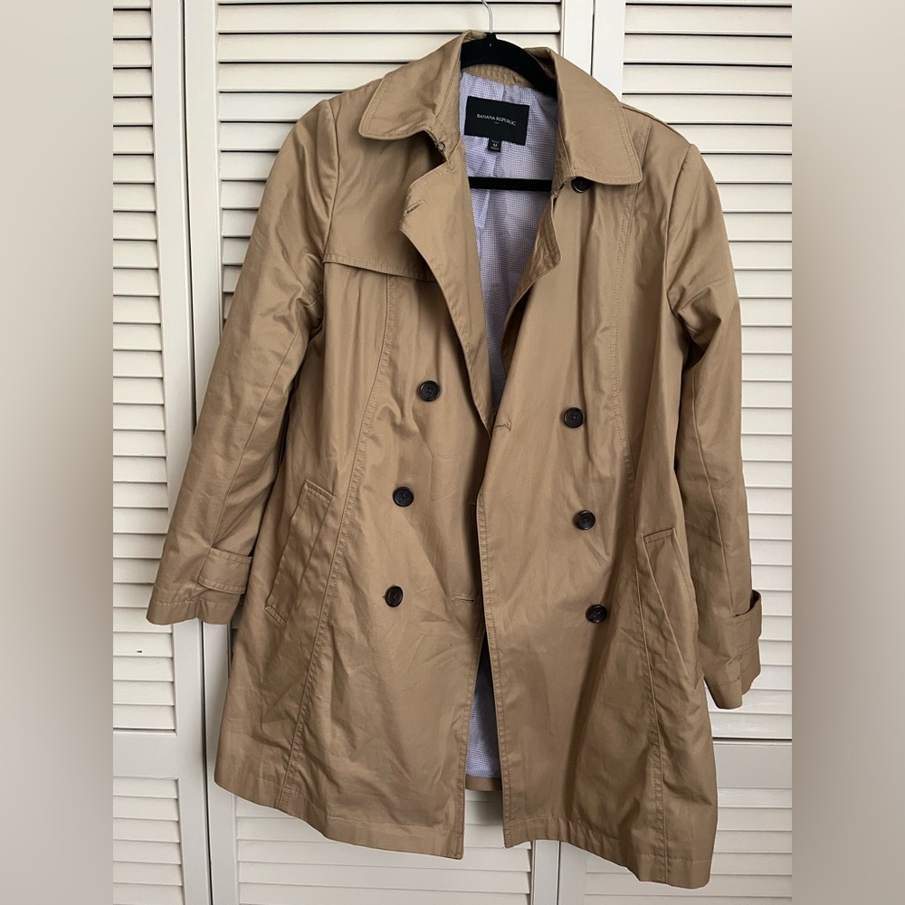 Banana Republic Khaki Trench Coat